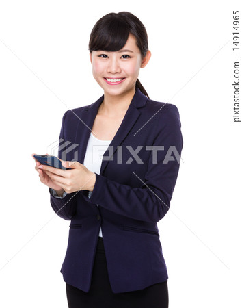 asia business woman use mobile phone 14914965