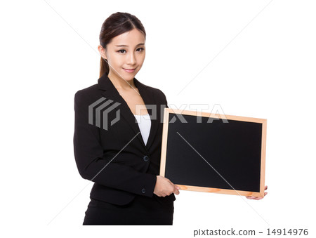 Asian Businesswoman hold with chalkboard Asian Businesswoman hold with chalkboard 14914976