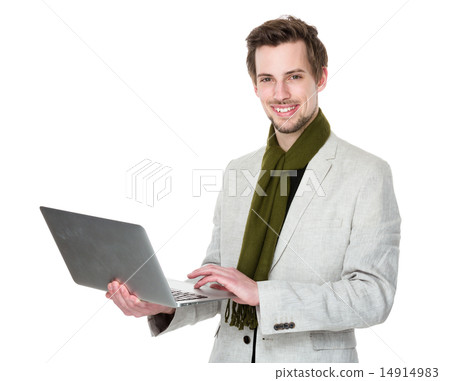Man use of laptop Man use of laptop 14914983