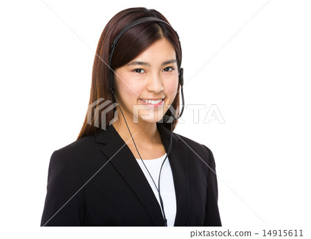 Businesswoman with headset Businesswoman with headset 14915611