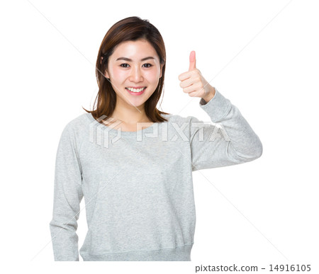 Woman with thumb up Woman with thumb up 14916105