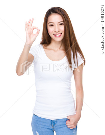 Woman with ok sign Woman with ok sign 14916272
