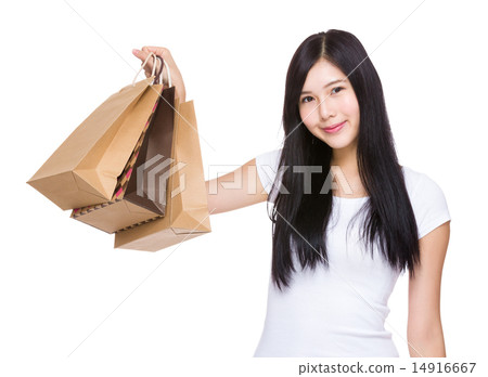 Woman hold with shopping bag Woman hold with shopping bag 14916667