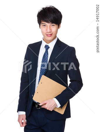 Businessman carry with clipboard Businessman carry with clipboard 14917002
