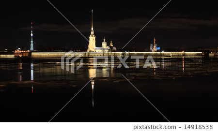 Night view of the Peter and Paul Fortress,  14918538