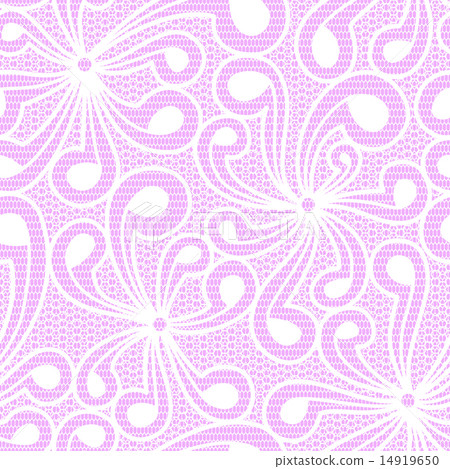 Seamless white floral lace on pink background - Stock Illustration ...