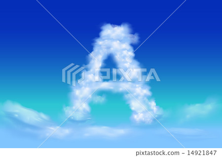 Font from the clouds concept.A 14921847