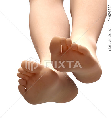 Illustration for women's barefoot care items 14924563