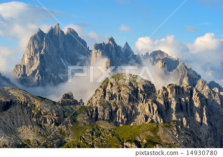 Stock Photo: mountain landscape - Dolomites, Italy