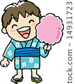 A boy with cotton candy 14931723