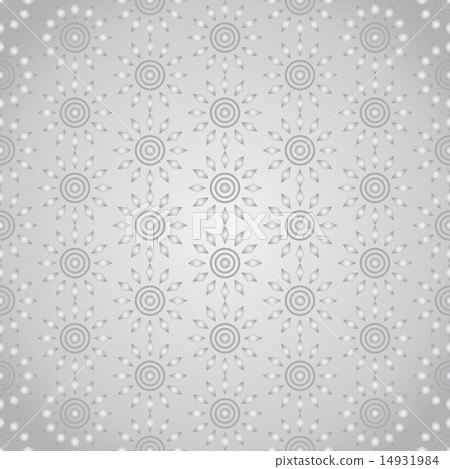 Silver Abstract Circle and Rhomboid Pattern 14931984