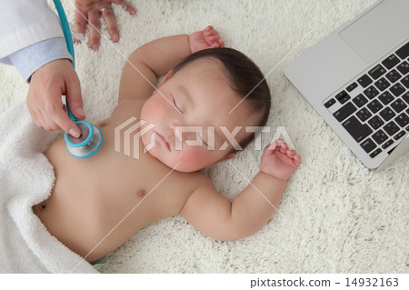 physician, infant, medical examination 14932163