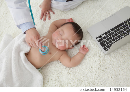 physician, infant, medical examination 14932164