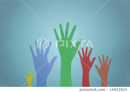 Raise Hands volunteering or voting Raise Hands volunteering or voting 14933924
