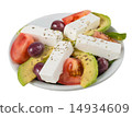 Greek salad isolated on white studio background 14934609