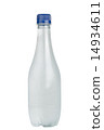 Blue water bottle on white studio background 14934611