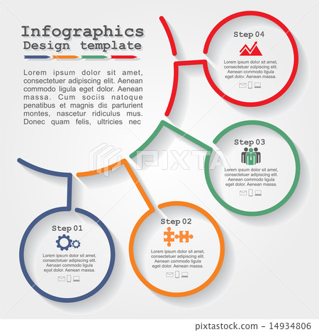 Sample Infographic Report Using Line Graphs Infographic report template with lines and... - Stock Illustration ...