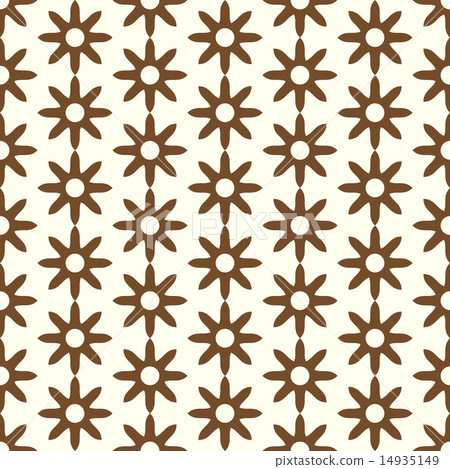 Brown Retro Dry Flower Pattern on Pastel Color 14935149