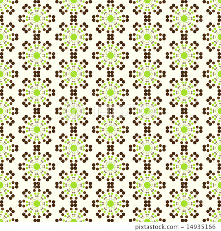 Green and Brown Abstract Circle Flower Pattern Green and Brown Abstract Circle Flower Pattern 14935166