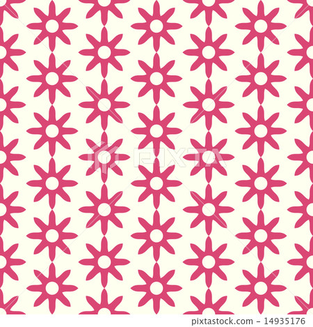 Red Retro Dry Flower Pattern on Pastel Color Red Retro Dry Flower Pattern on Pastel Color 14935176