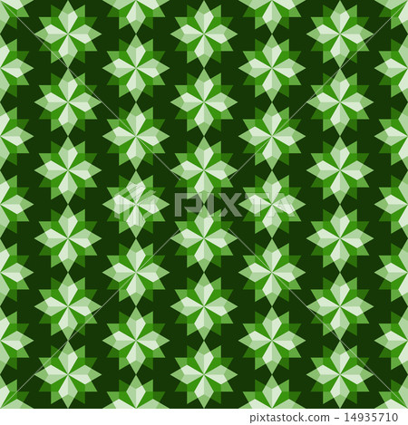 Green Abstract Rhomboid or Diamond Pattern 14935710
