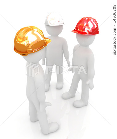 3d mans in a hard hat 14936208