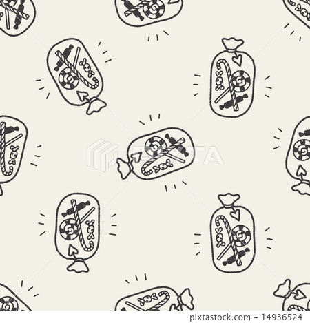 doodle Candy seamless pattern background - Stock Illustration [14936524 ...