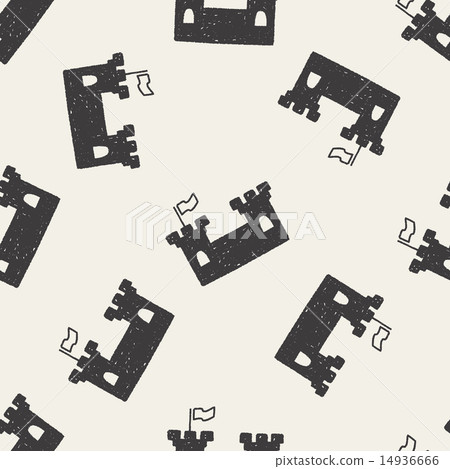 doodle house seamless pattern background 14936666