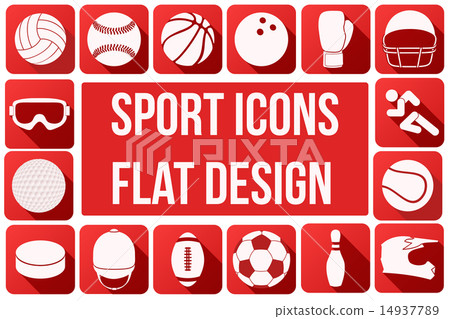 Set of sport icons in flat design Set of sport icons in flat design 14937789