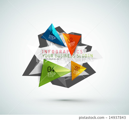 Triangle shape modern paper infographics Triangle shape modern paper infographics 14937843