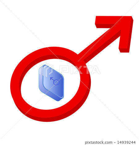 Male symbol;blue pill on white background;erection Male symbol;blue pill on white background;erection 14939244