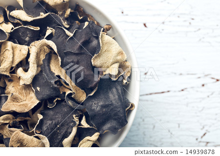 Dried chinese black fungus. Jelly ear Dried chinese black fungus. Jelly ear 14939878