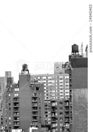 Water towers in black and white 14940403