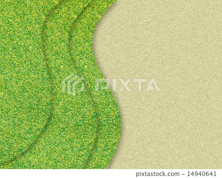 green grass curve on sand background green grass curve on sand background 14940641