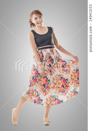 Attractive Asian woman with maxi dresses Attractive Asian woman with maxi dresses 14941033