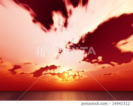 Wind and clouds with the sea 14942312