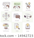 Flat Line icon Set of Communication Concept 14942723