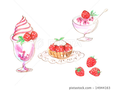 Strawberries Strawberry Desert Fruit Sweet Fruit Fruit Yogurt Blueberry Ice Cream Eye 14944163