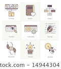 Flat Line icon Set of Concept icon 14944304