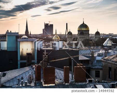 Panorama of Riga from one the buildings 14944592