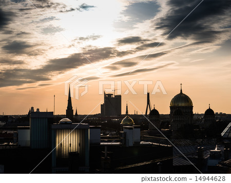 Panorama of Riga from one the buildings Panorama of Riga from one the buildings 14944628