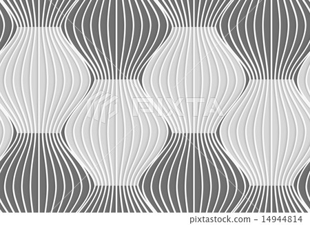 3D shades of gray vertical striped waves 14944814
