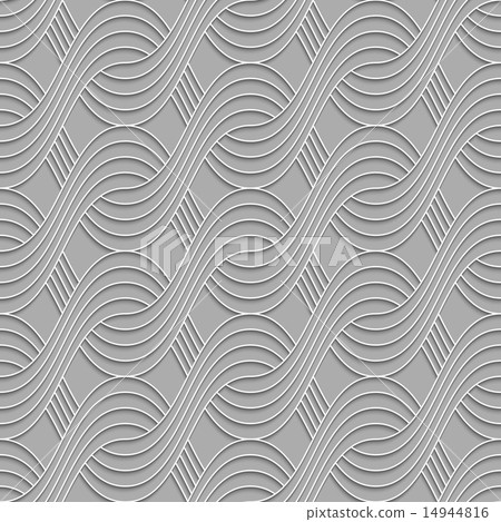 3D striped interlocking waves on gray 3D striped interlocking waves on gray 14944816