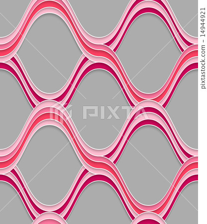 Pink embossed interlocking wavy lines Pink embossed interlocking wavy lines 14944921