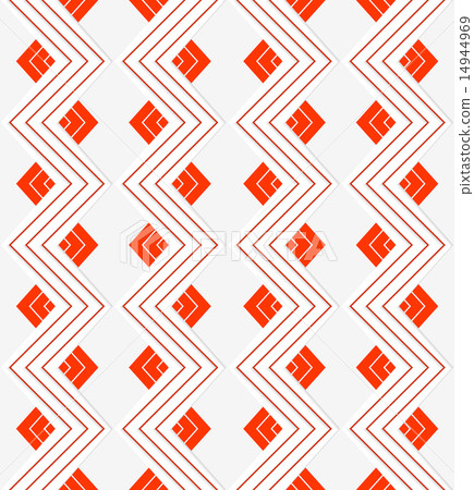 White embossed zigzag with red lines 14944969