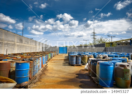 Several barrels of toxic waste  14945327
