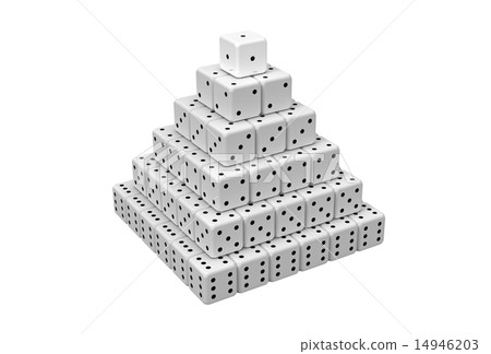 Pyramid made of dices Pyramid made of dices 14946203