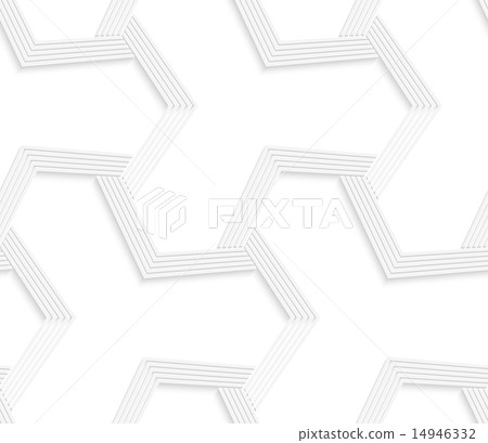 3D white abstract tetrapod striped grid 14946332