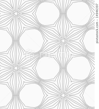 Gray dotted six pedal flower grid 14946397
