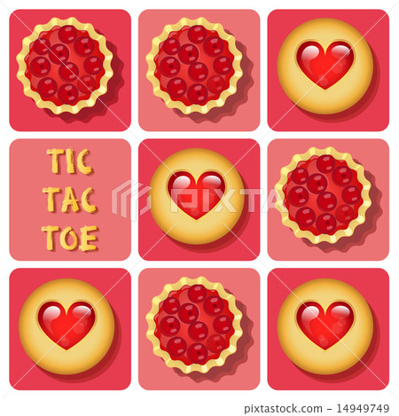 Tic-Tac-Toe of cookie and tart 14949749
